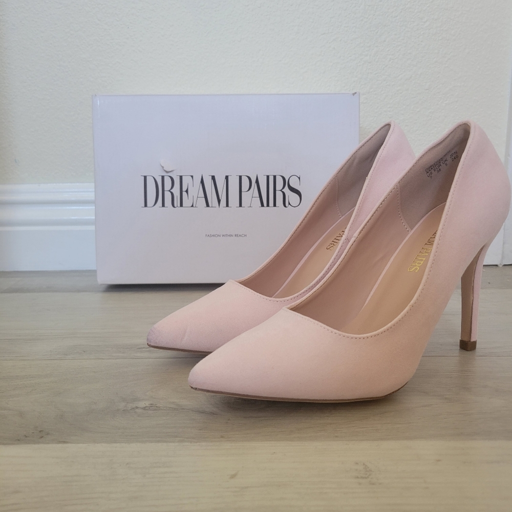 Suede Blush Pink Pumps